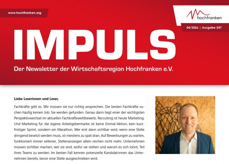 IMPULS April 2026 - Newsletter der Wirtschaftsregion Hochfranken e.V.