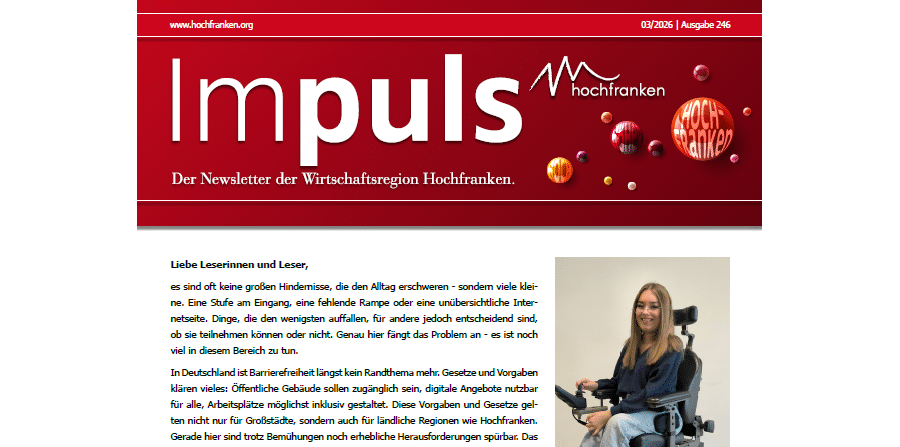 IMPULS März 2026 - Newsletter der Wirtschaftsregion Hochfranken e.V.