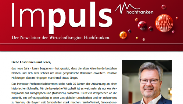 IMPULS Januar 2026 - Newsletter der Wirtschaftsregion Hochfranken e.V.
